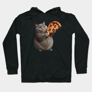 CUTE FAT CAT PIZZA Hoodie